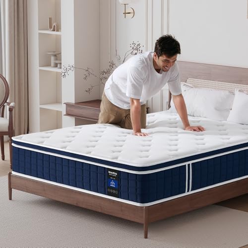 Inofia Ace Hybrid Mattress 90 x 200 cm H3 Firm Mattress with Breathable Memory Foam and Independent Bagged Springs, 7 Ergonomic Zones, Extra Comfort for Adults and Children