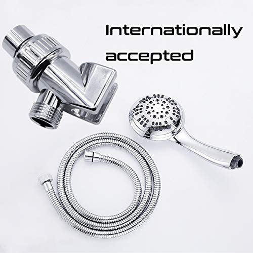 Sugelary Shower Head Holder Adjustable Universal for Handheld Shower Head Shower Arm Mount Polished Chrome (1)