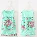 2PCS Toddler Baby Girl Floral Bowknot Vest+Shorts Kids Summer Clothes Outfit Set Green