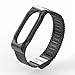 Xiaomi Mi Band 3 Replacement Strap, Miband 3 Replacement Band 16-22CM,Double Elastic Buckle Stainless Steel Metal Wrist Strap Wristband Watchband Bracelet Replacement for Mi Band 3(No Tracker)