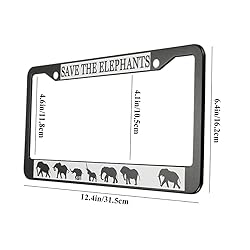 oFloral Save The Elephants Aluminum Alloy License