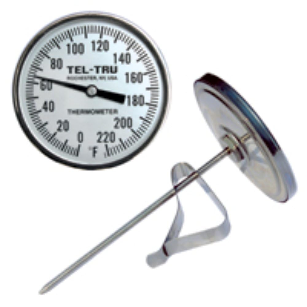 Tel-Tru BQ325R Barbecue Grill Thermometer, 3" dial and 3” stem