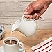 HIC Kitchen Creamer Pitcher with Handle, Fine Porcelain, 8-Ounce, Set of 2