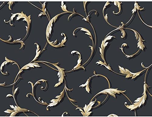 York Wallcoverings Black And White Book Acanthus Scroll Wallpaper Memo Sample Ah4713smp Amazon Sg Home Improvement