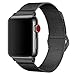 OROBAY Compatible with iWatch Band 42mm 44mm, Stainless Steel Milanese Loop with Magnetic Closure Replacement Band Compatible with Apple Watch Series 4 Series 3 Series 2 Series 1, Black