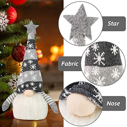 1Tomte Swedish Plush Santa Gnome, Handmade Scandinavian Tomte Santa Scandinavian Gnome Plush Heart for Christmas Santa Decoration Table Decor