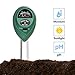 Jellas Soil pH Meter, 3-in-1 Moisture Sensor Meter/Light/pH Soil Test Kits Test Plant Moisture Meter for Garden, Farm, Lawn, Indoor & Outdoor Use (Green)