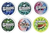 Ice Breakers Sugar Free Mints Variety Pack Featuring Duos Mints and Sours (6 Pack)