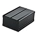 Eightwood Black Aluminum Power Amplifier Enclosure HIFI Electronic Project Box Case - 4.33