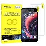 PASBUY 2 Pack [ Japan Glass ] Super thin 0.26mm Premium Tempered Glass film Screen Protector-Retail packing for HTC Desire 10 Pro