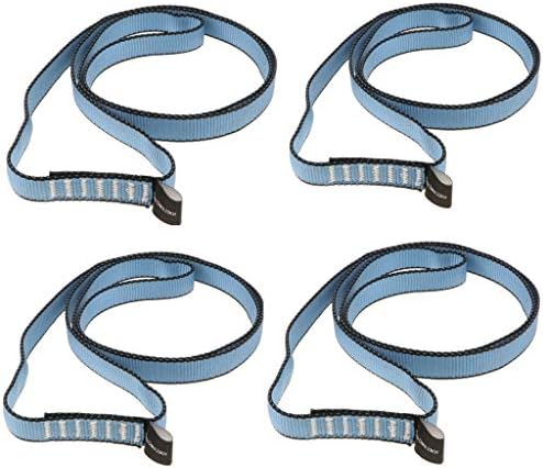 perfk 4 Pieces Rock Climbing Sling Lanyard Rope Strap Rigging Mountaineering Equipment
