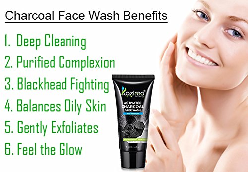 use of charcoal face wash