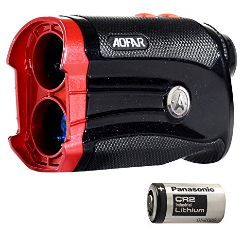 AOFAR G2 Golf Rangefinder 600 Yards Laser Range Finder 6x25mm Waterproof with Slope, Pulse Vibration, Carrying Case, Free Panasonic Battery, Gift Packaging (Wooden)