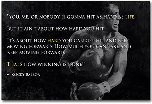 13X20Inch Rocky Balboa Inspirational Motivational Movie Quotes Poster 13X20 24X36 Inch 011