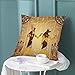 oFloral Egyptian Gods Throw Pillow Covers Ancient Egyptian Hieroglyphs Mythology Egypt Pharaoh Decorative Square Pillow Case 18
