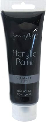 Work of Art 120ml Acrylic Paint Black 6722 Brand Work of Art