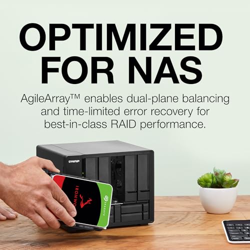 Seagate IronWolf 10TB NAS Internal Hard Drive HDD – 3.5 Inch SATA 6Gb/s 7200 RPM 256MB Cache RAID Network Attached Storage Home Servers - (ST10000VN0008)