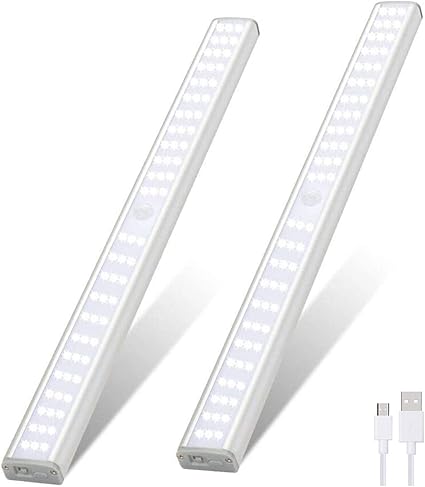 Amazon 72 人感センサーライト 室内 2本パック センサー ライト 室内 Ledバーライト40cm Usb充電式 キャビネット照明バー 工事不要 取り付け簡単 階段 玄関 廊下 防災ライト キッチンライト クローゼットライト 昼白色 12ヶ月安心保証 Zhenren キッチン用 ライト 通販