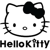Cute Hello Kitty Inspired Cartoon Cat Wall Decal Vinyl Sticker Art Mural for Girls and Teens