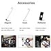 CLY USB Endoscope Waterproof Borescope Type-C Snake Inspection Camera 2.0 MP with 8 Adjustable LED Lights for Android Phone Tablet Device PC Laptop (Black)