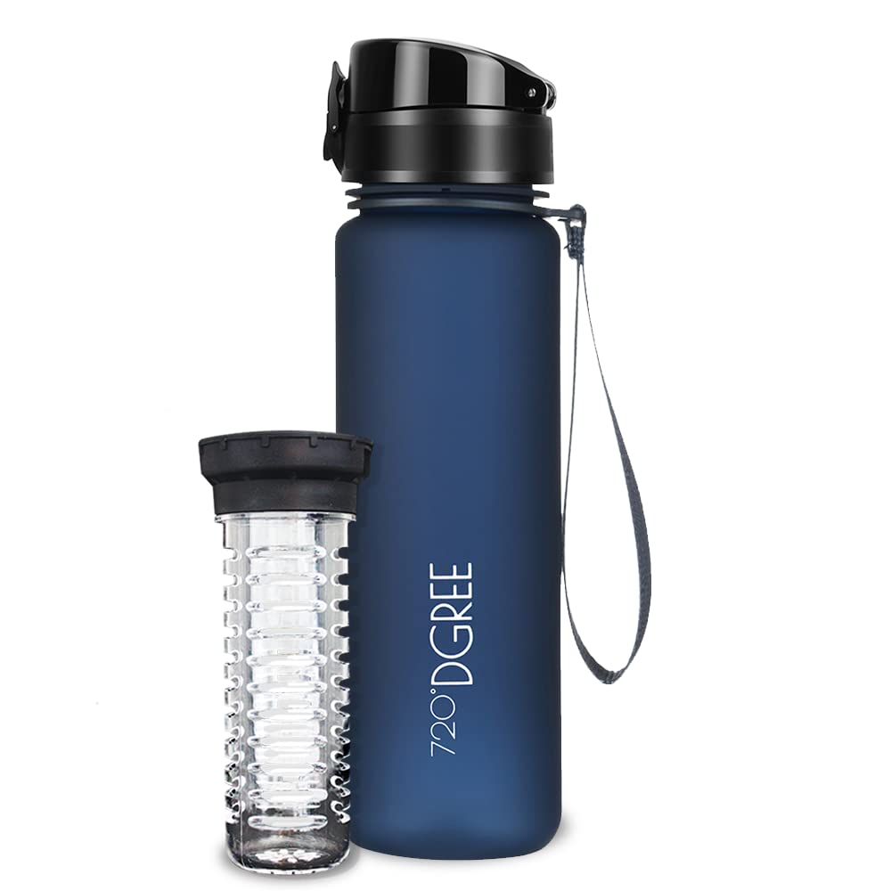 720°DGREE Kids, Sports Water Bottle “uberBottle“ - 500 ml softTouch +Fruit-Infuser - BPA-Free Tritan, Leakproof, Reusable Drinking Bottle - Waterbottle for Children, School, Gym, Fitness, Running — image 1