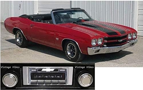 Custom Autosound Stereo + BLUKIT compatible with 1969-1972 Chevelle and/or El Camino, USA-630 II Bluetooth Enabled High Power 300 watt AM FM Car Stereo/Radio