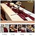 ShinyBeauty Sequin Table Runner Burgundy 12x108-Inch Runner Wine Table Covers for Party Bridal Shower Decorations -1025S