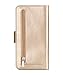 iPhone 6S Case, FYY [Top-Notch Series] Premium PU Leather Wallet Case with Photo Slot, Card Slots, Note Holder, Coin Pocket and Hand Strap for iPhone 6S Gold + Flower