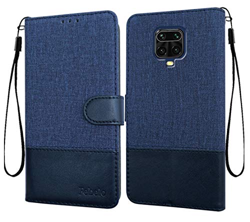 Febelo Case for Mi Redmi Note 9 Pro/Mi Redmi Note 9 Pro Max | Magnetic Lock | Inside TPU with Card Holder | Wallet Stand