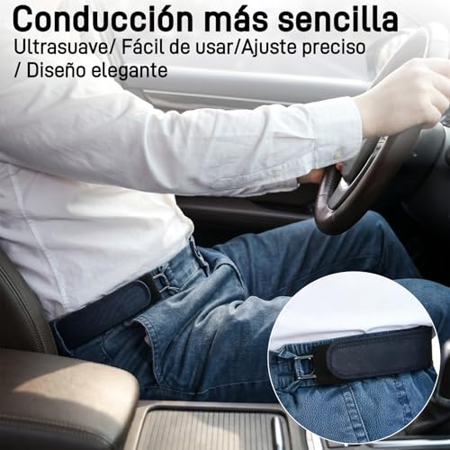 Tuzkevla 2 Piezas Cinturón sin Hebilla para Hombre y Mujer, Cinturón Elástico Hombre Ajustable con Gancho, Cintura Invisible para Trabajo Ocio Exterior