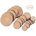 Natural Wood Slices, Tiberham 21 Pcs 1.2-3.9 Inches Unfinished Wooden Circles Round Rustic Wood with Bark, Solid Log Discs Craft Wood Kit for Arts DIY Crafts Christmas Home Decorations