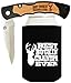 ThisWear for Dad Knife Gift for Grandpa Gift for Papa Best Ever Best Buckin' Laser Engraved Folding Pocket Knife with Funny Beer Coolie Gift Set Best Buckin' Grandpa