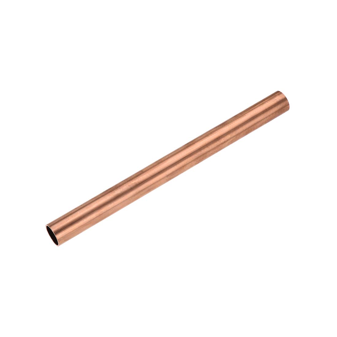 sourcing map Copper Round Tube, 17mm OD 1mm Wall Thickness 200mm Length Straight Pipe Tubing