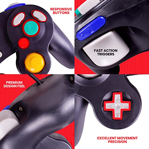 EVORETRO Gamecube Controller Compatible for Switch, wii Console and PC