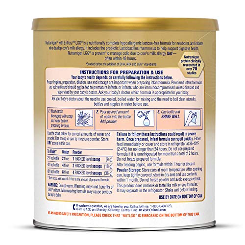 Enfamil Nutramigen Hypoallergenic Colic Baby Formula Lactose Free Milk