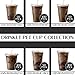 Clear Plastic Cups with Lids | 16 oz, 100 Pack | PET Cold Smoothie Cups | Iced Coffee Cups | Disposable Cups with Lids | To Go Cups