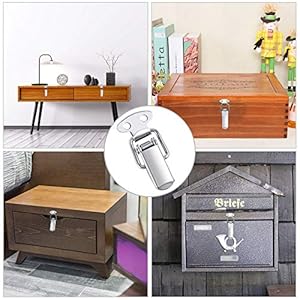 DECARETA 8 Stück Spannverschluss Edelstahl Haspe Kistenverschluss Silber Hebelverschluss für Case Box, Toolbox… – Bild 7