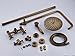 Rozin Bathroom 2 Knobs Mixer Rainfall Shower Faucet Units with Hand Spray Antique Brass