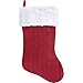 Set of 3 Cable Knitted Christmas Stockings with Fur Traditional Classic Holiday Stocking Decorations, White Red and Burgundy Solid Colors Designs for Fireplace Decor and Party Favor Accessories