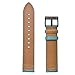 GOSETH Compatible with Galaxy Watch 3 41mm Band/Gear Sport/Galaxy Active 2 Bands, 20mm Leather Replacement Strap Compatible for Galaxy Watch 3 41mm/Gear Sport/Galaxy 42mm(Blue)