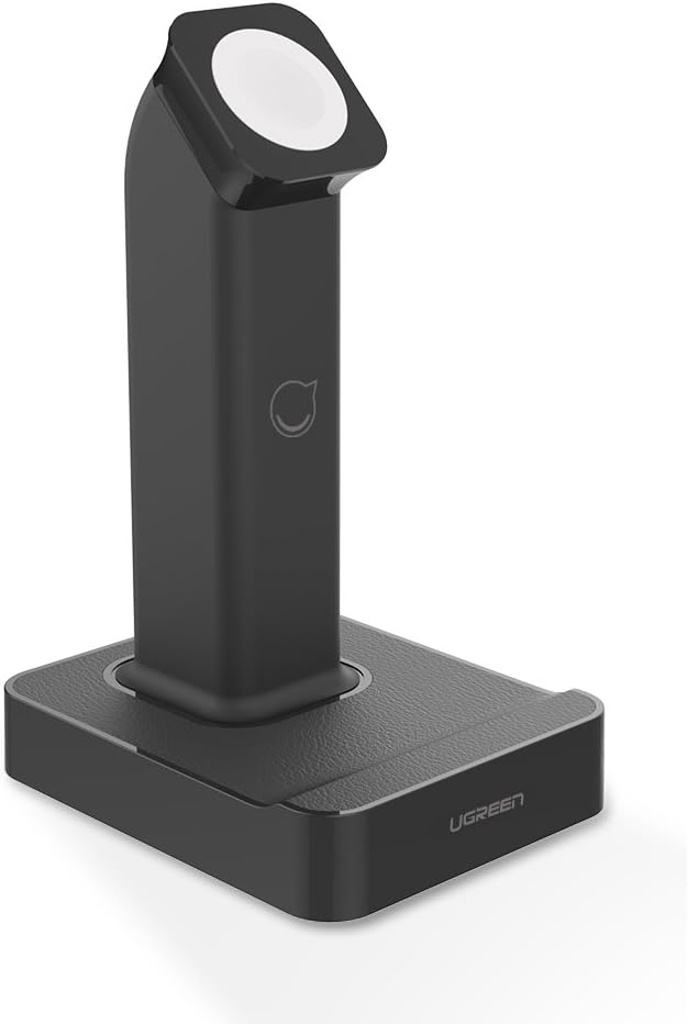 Amazon Com Ugreen Magnetic Charger Compatible For Iwatch Support Nightstand Mode Charging Dock 2 In 1 Stand Compatible For Iphone X Iphone 8 Plus Black