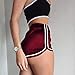 Women's Sexy Booty Dolphin Shorts Sports Gym Workout Yoga Hot Pants Burgundy