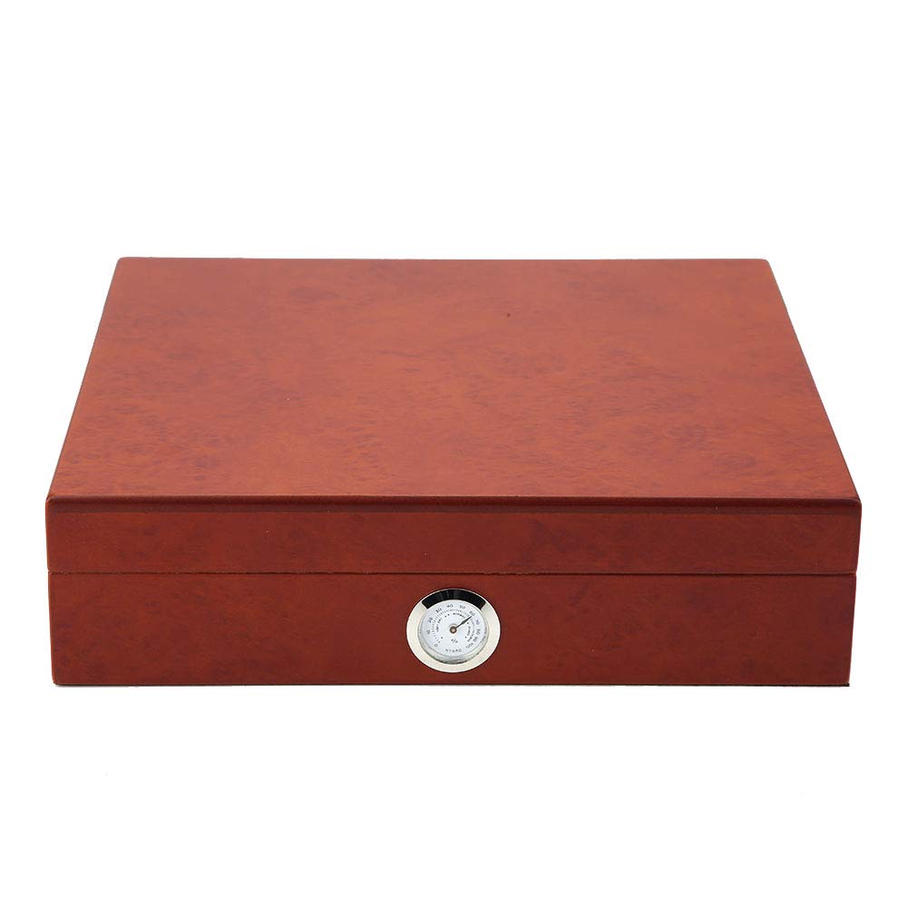 Atyhao Humidor Box, Cedar Wood Desktop Portable Travel Outdoor Humidor with Hygrometer for Cigar Enthusiasts, Smokers, Collectors, and Gift Giving
