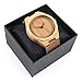 YUSHOP Casual Gift Bamboo Wooden Watches for Women's Men's, Quartz Wrist Watch with Gift Box (rose)