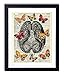 Vintage Anatomy Illustration Art, Dictionary Print, Antique Wall Art Home Decor, Modern Boho, Medical Posters, Farmhouse Decoration 8x10 Inches, Ready To Frame (Butterflies on the Brain)