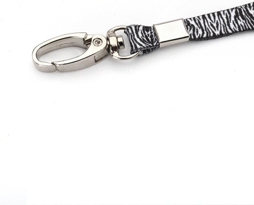 CKB LTD® 10x Breakaway ZEBRA Print Pattern Premium Safety Lanyard Neck Strap Swivel Metal Clip For ID Card Holder Funky Novelty Cool Lanyards Black and White - Image 3