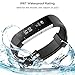 Fitness Tracker, Coffea C2 Activity Wristband : Bluetooth Wireless Smart Bracelet, Waterproof Pedometer Activity Tracker Watch with Replacement Band for IOS & Android Smartphone (Blue+Black strap)