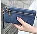 Fashion Women Wallets Dull Polish Leather Wallet Double Zipper Day Clutch Purse Wristlet Portefeuille Handbags Carteira Feminina