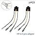 2PCS H4/9003/HB2 Wiring Harness Sockets H4 to 3 Pin Socket Adapter for 5x7inch 4x6inch 7x6inch Sealed Beam Headlamps Car Trucks Yj Cherokee Xj Freightliner Peterbil Kenworth Headlights h4 Socket