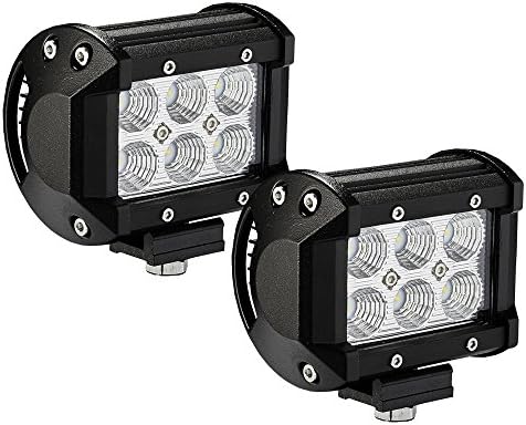 YITAMOTOR LED Light Bar 2PCS 18W 4inch Flood LED Light Pod Off Road Light Driving Light Fog Light Waterproof SUV ATV 4WD Golf Cart Pickup Boat Tractor Truck Trailer Mower 12V 24V, 2 Years Warranty YITAMOTOR LED Light Bar 2PCS 18W 4inch Flood LED Light Pod Off Road Light Driving Light Fog Light Waterproof SUV ATV 4WD Golf Cart Pickup Boat Tractor Truck Trailer Mower 12V 24V, 2 Years Warranty